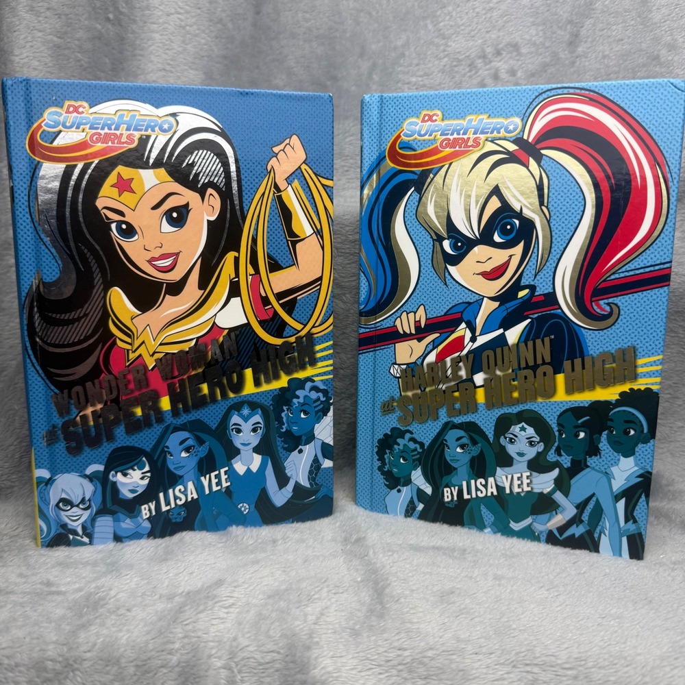 DC Super Hero Girls Lisa Yee Hardcover Book Set Wonder Woman Harley Quinn